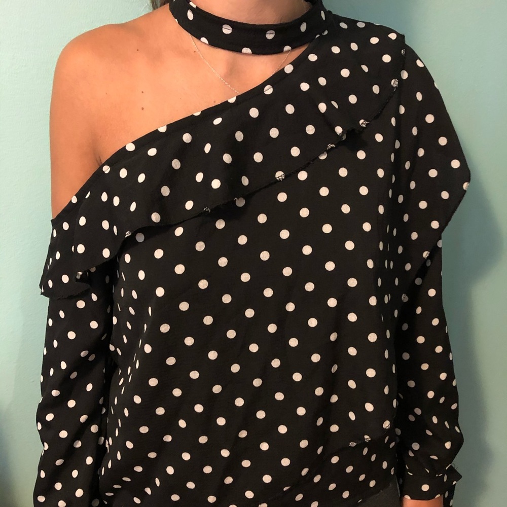 Polka dot blouse